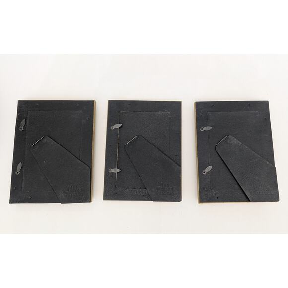 Lot 3 Vintage Gold Green Photo Frames Ornate Design Verdigris For 3.5 X 5.5" Art - Picture 2 of 8